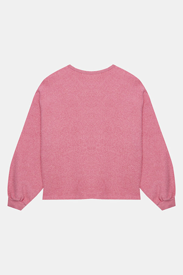 Pembe Bisiklet Yaka Sweatshirt 2