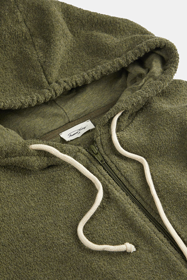 Haki Kapuşonlu Sweatshirt 3