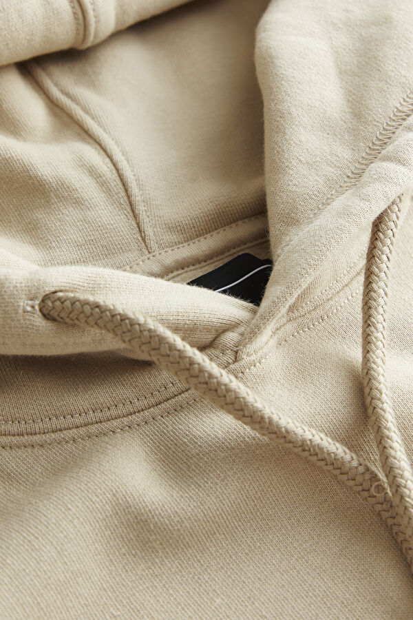 Bej Kapuşonlu Erkek Sweatshirt 3