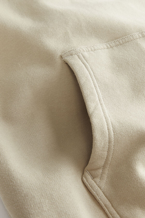 Bej Kapuşonlu Erkek Sweatshirt 5
