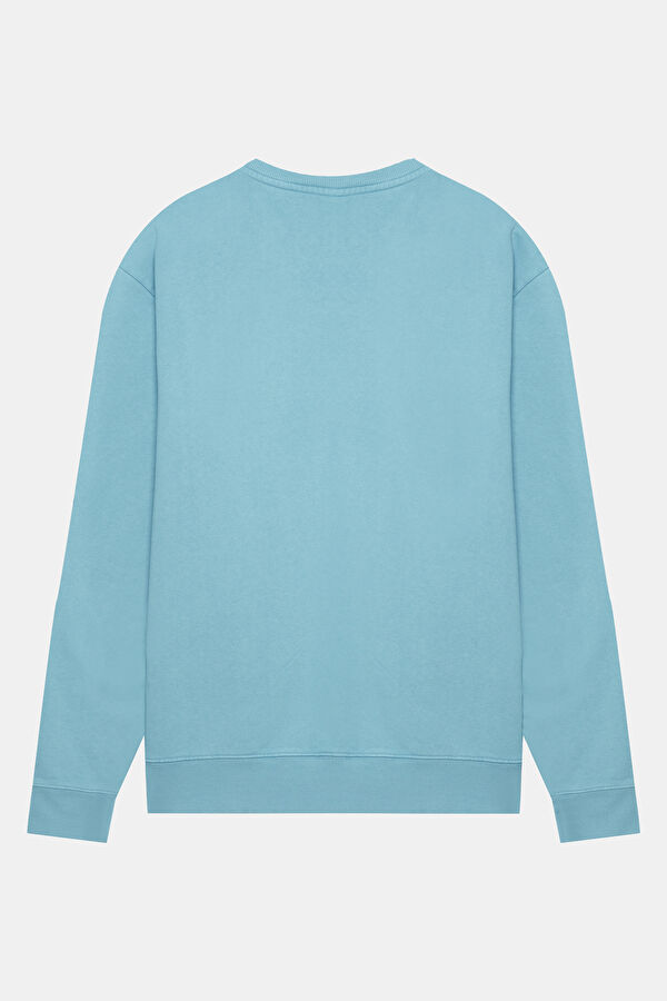 Mavi Relax Kalıp Bisiklet Yaka Erkek Sweatshirt 2