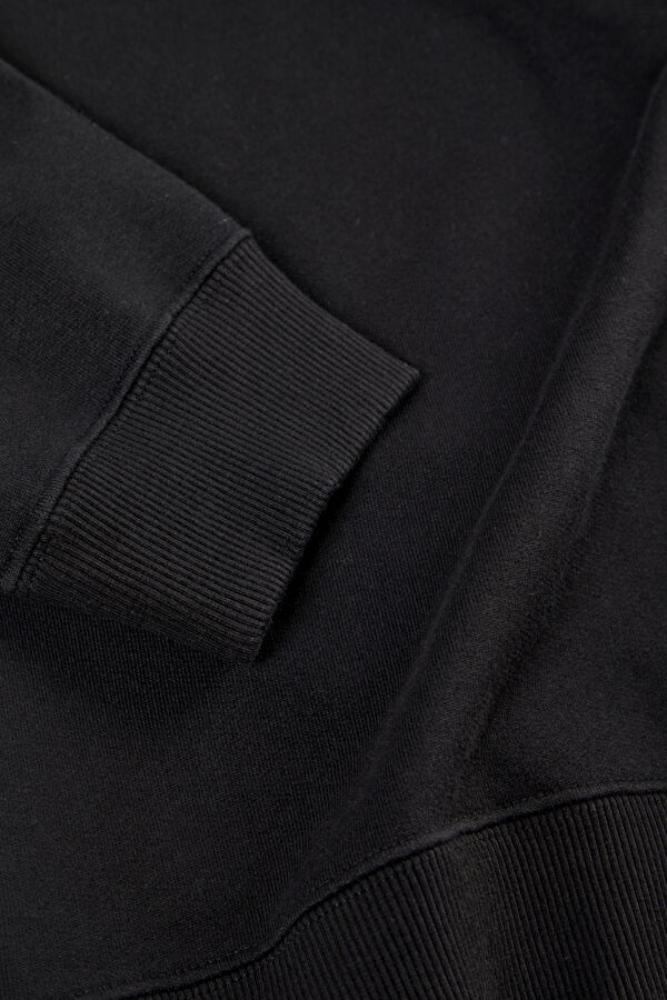 Siyah Bisiklet Yaka Erkek Sweatshirt 4