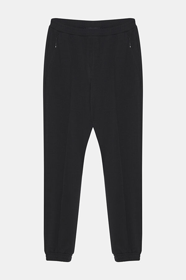Black Slim-Fit Men's Trousers
