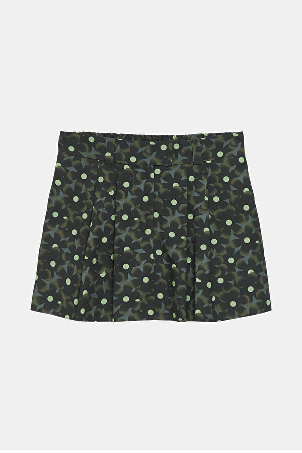 Multicolored Floral Pattern Children's Skirt