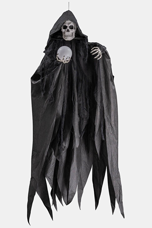 Hangıng Skeleton Wıth Ball, Lıghts And Sound H.Cm.160 (Batt.Incl.) Wıth Hangtag Label