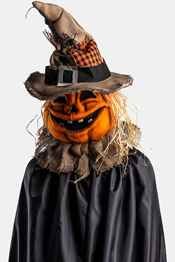 Hıgh Qualıty Pumpkın Mask In Soft Fabrıc Wıth Removable Juta Hat In Bag