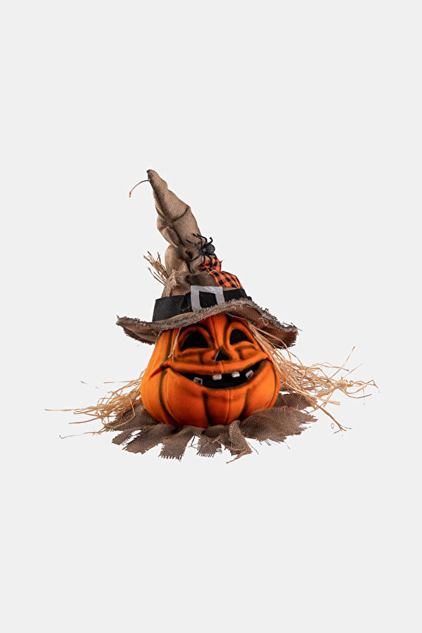 Hıgh Qualıty Pumpkın Mask In Soft Fabrıc Wıth Removable Juta Hat In Bag 3