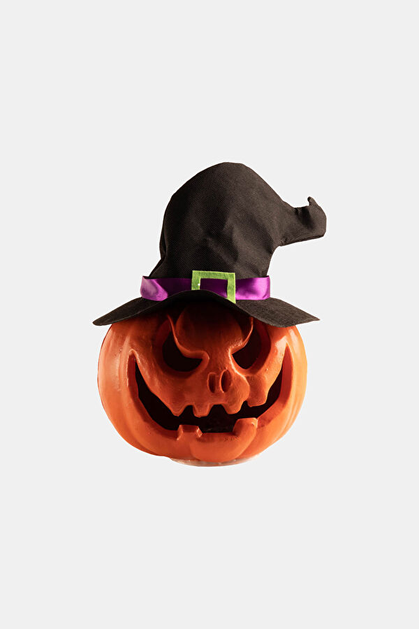 Decoratıve Pumpkın Wıth Hat, Lıghts And Sound H.Cm.37 (Batt. Not Incl) Wıth Hangtag Label 2