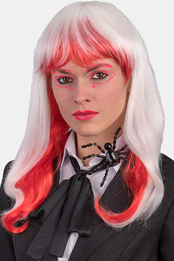 Red And White G.I.D. Wavy Long Wig Polybag