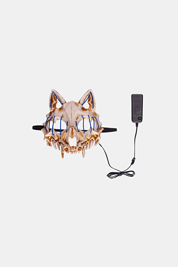 Wolf Plastıc Mask Wıth Lıghtıng Decoratıons (Batterıes Not Included) In Pbh 2