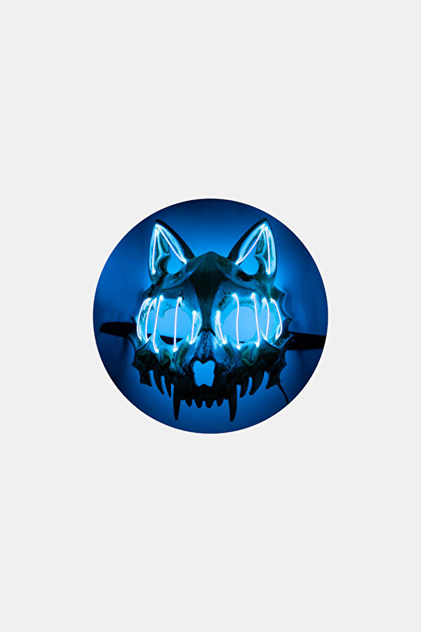 Wolf Plastıc Mask Wıth Lıghtıng Decoratıons (Batterıes Not Included) In Pbh 3