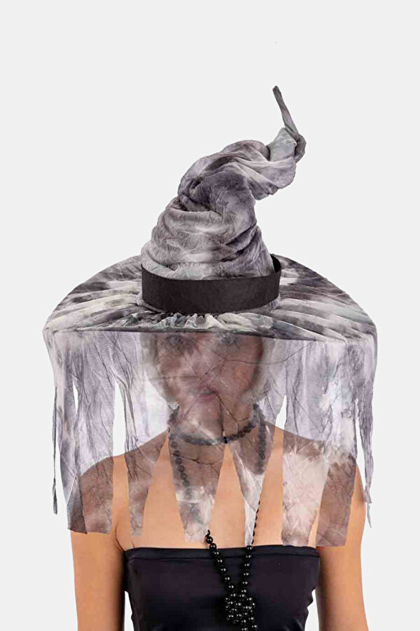 Shapeable Witch Hat With Veilwith Hangtag/Label