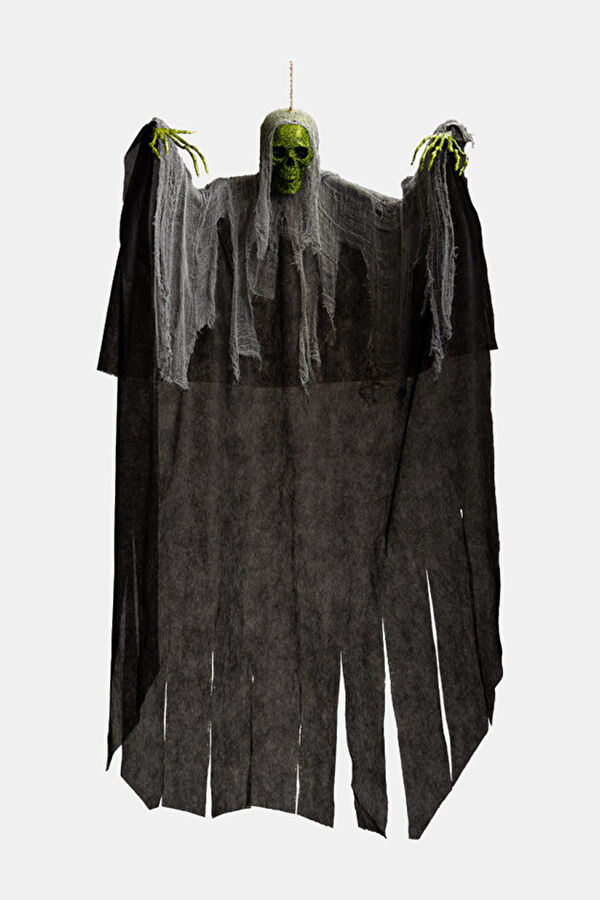 Hanging Skeleton With Green Glitter Face And Hands, Approx. 195Cm Tall, İn Bag.
