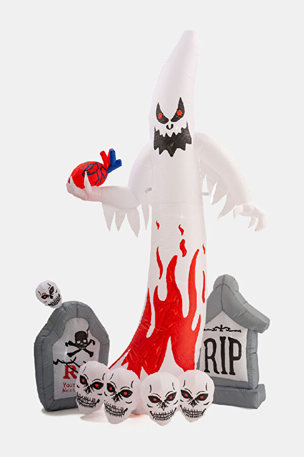 Inflatable Ghost Wıth Lıghts (220 Volt) Wıth Tensıoners H.Cm.270 In Box 2