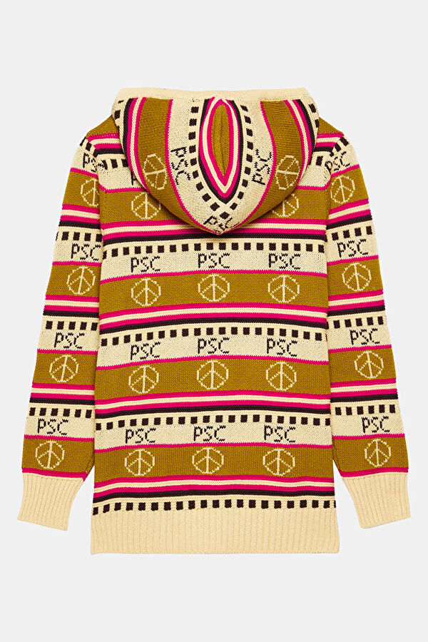 Colorful Patterned Knitted Women's Cardigan 2
