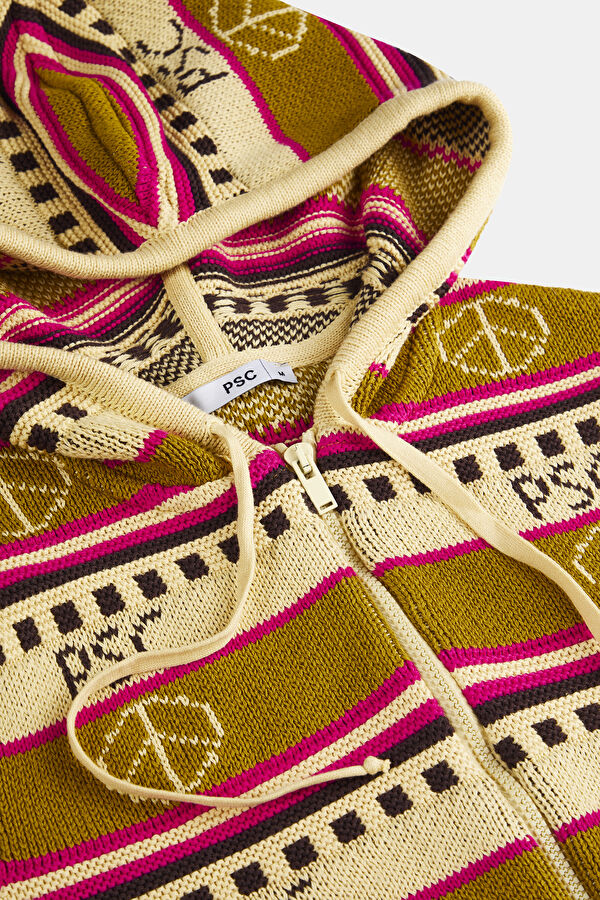 Colorful Patterned Knitted Women's Cardigan 3