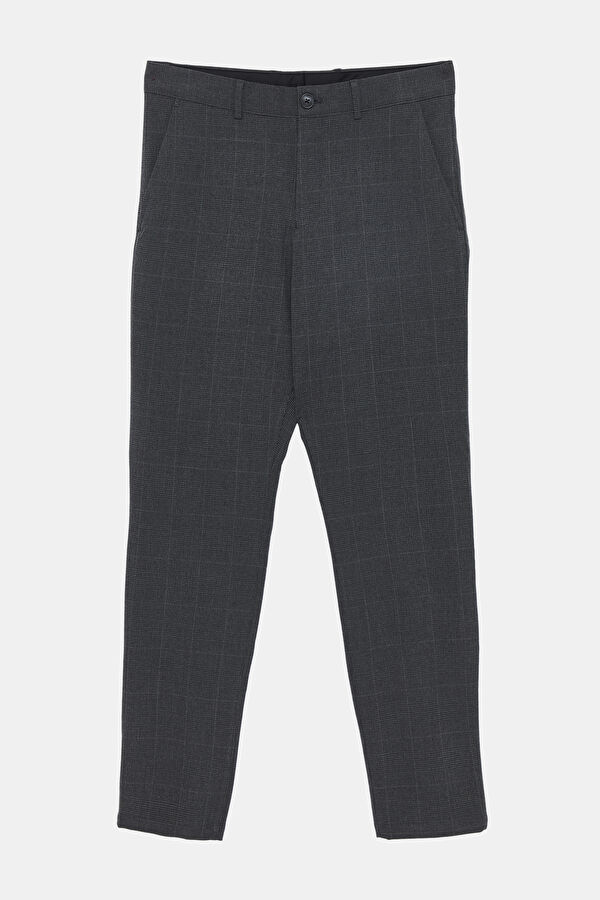 Slim Fit Grey Narrow Leg Men's Trousers