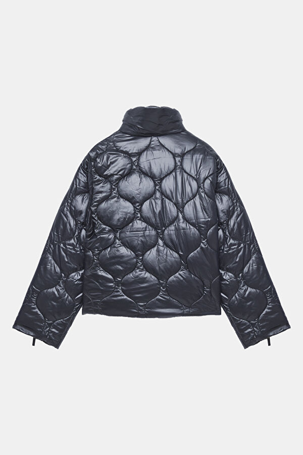 Siyah %100 Recycled Kadın Mont 2