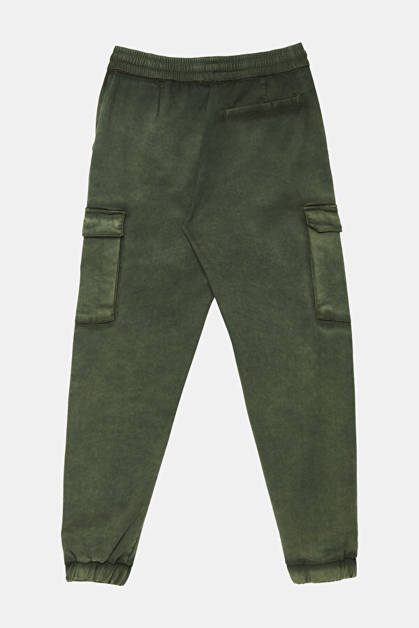 Relax Fit Dark Green Skinny Leg Trousers 2