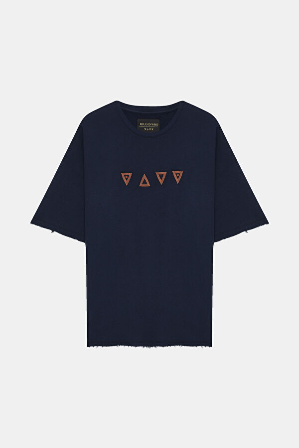 Navy Blue Printed Tshirt