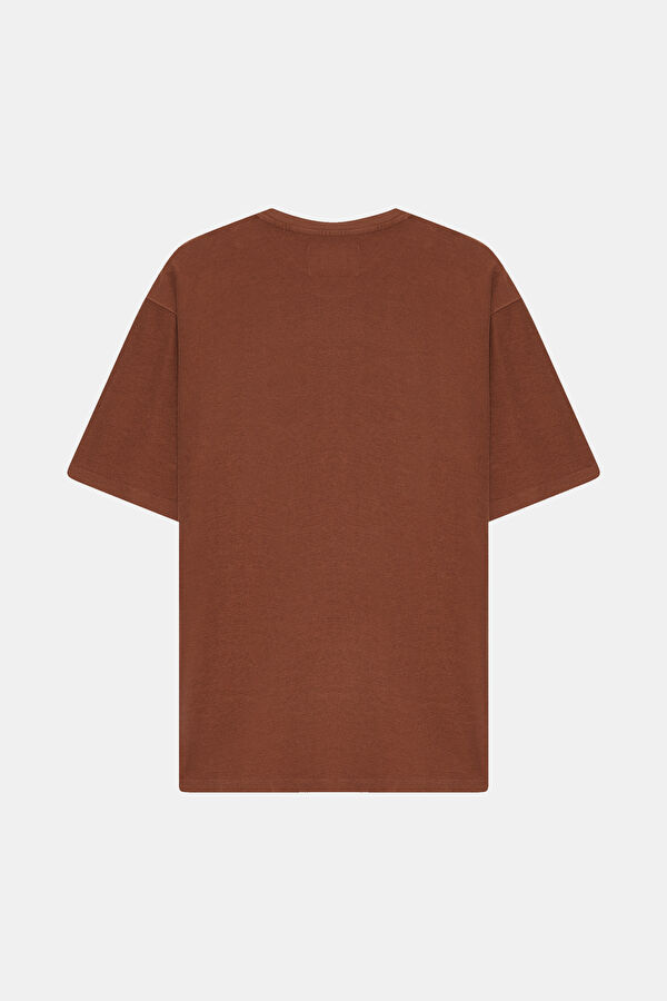 Relax Kalıp Kiremit Bisiklet Yaka T-Shirt 2