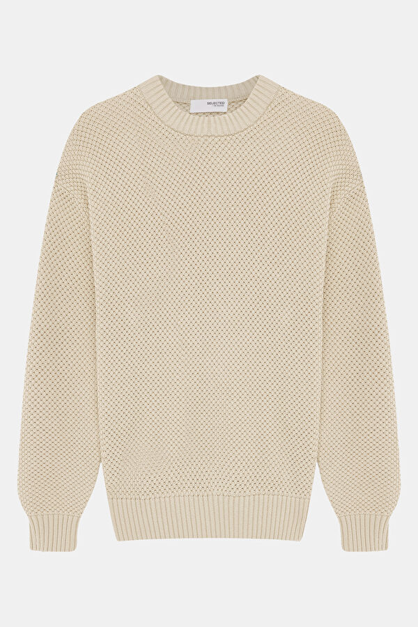 Cream Organic Cotton Knitwear Sweater