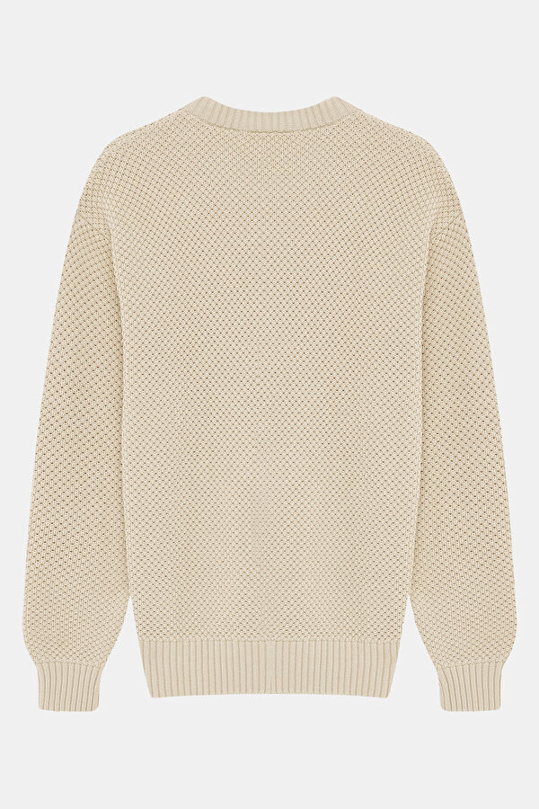 Cream Organic Cotton Knitwear Sweater 2