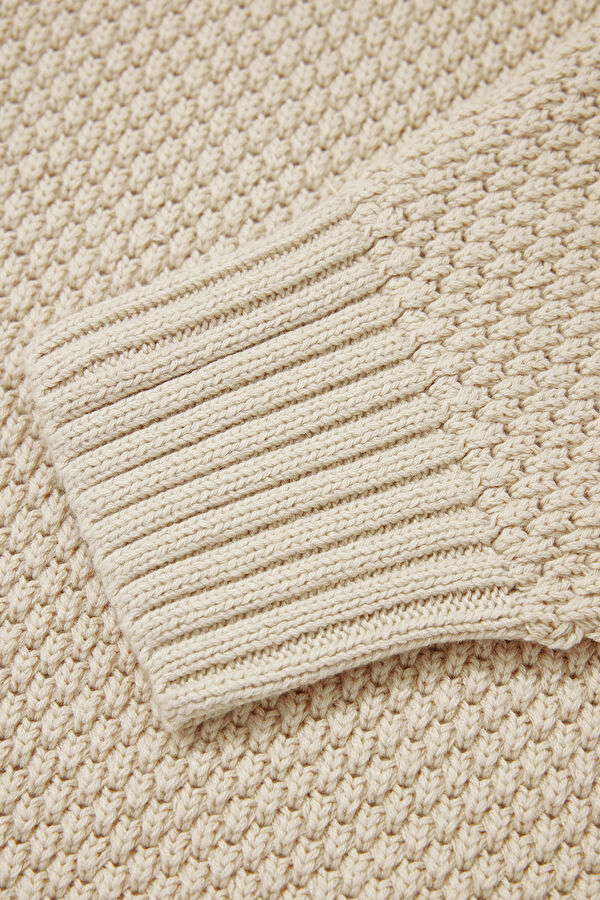 Cream Organic Cotton Knitwear Sweater 4