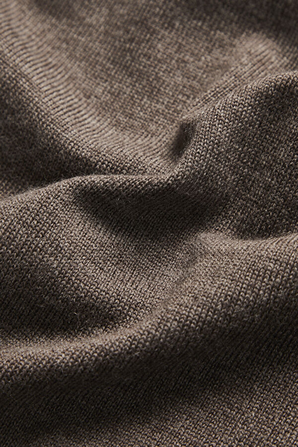 Brown Wool Tricot Cardigan 4