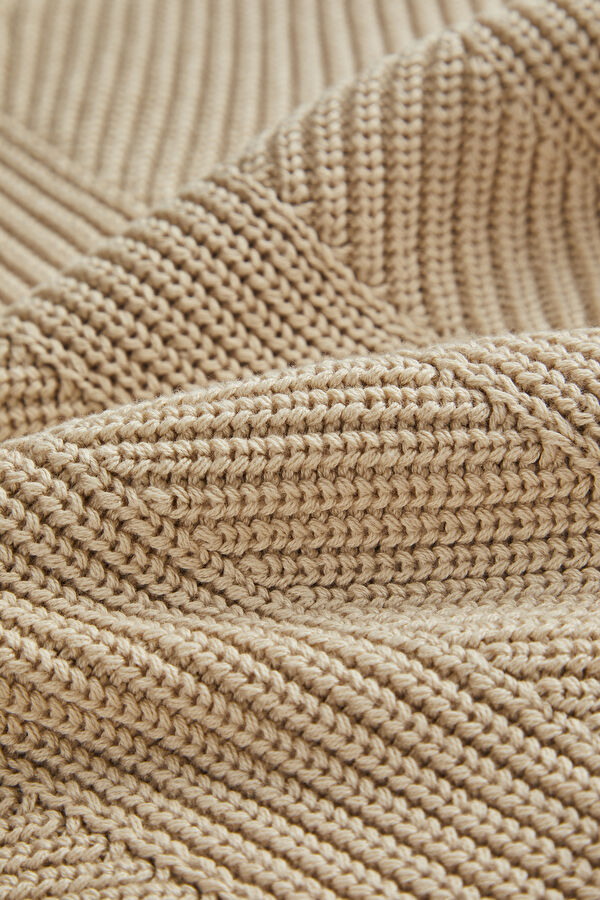 Cream Organic Cotton Knit Men's Sweater 4