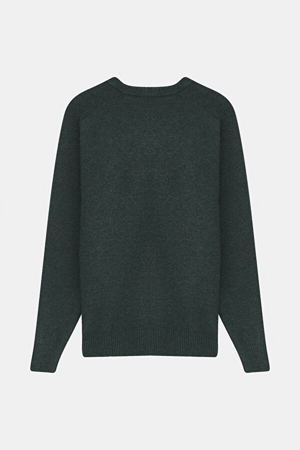 Dark Green Knitted Men's Sweater 2