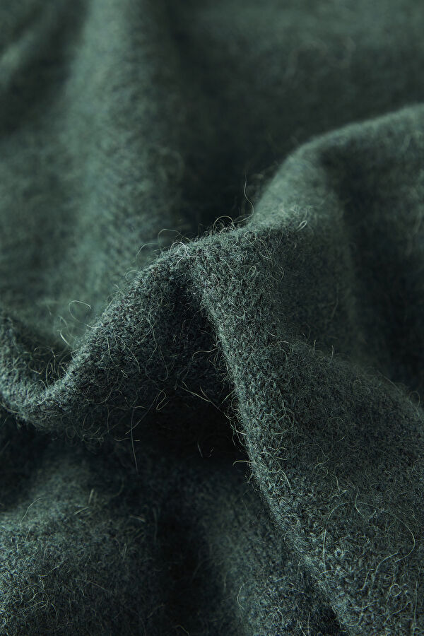 Dark Green Knitted Men's Sweater 4