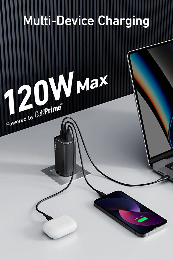 737 GaNPrime 120W USB-C Şarj Cihazı