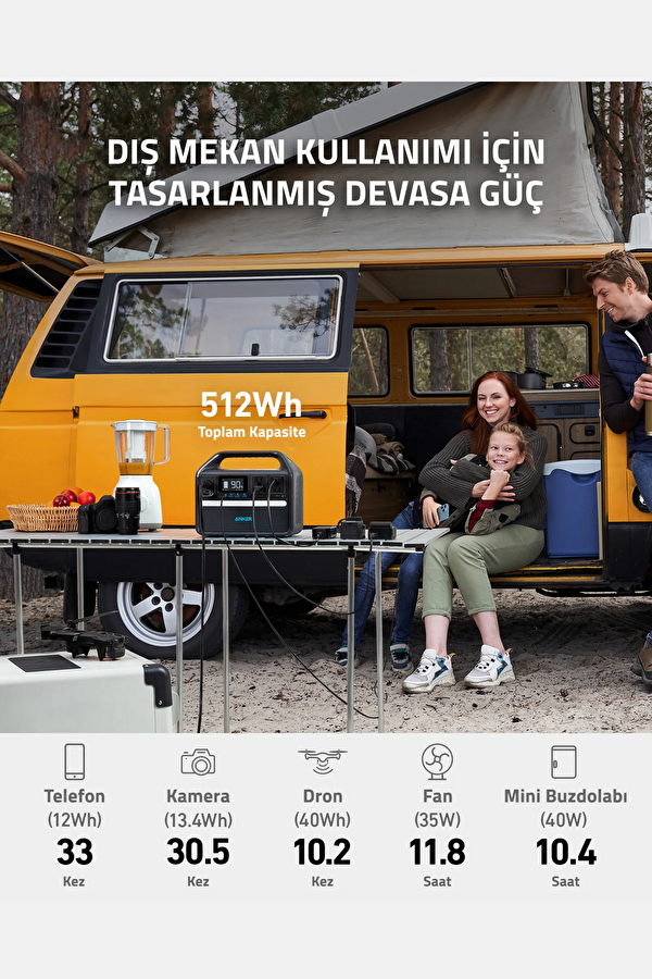 535 PowerHouse 500W Şarj İstasyonu Taşınabilir Şarj İstasyonu 2