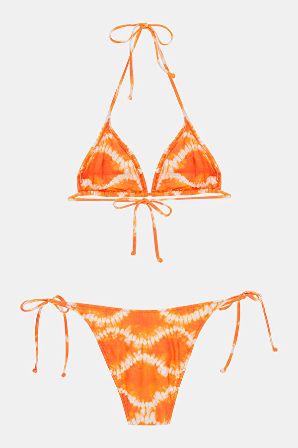 Turuncu Desenli Bikini 5