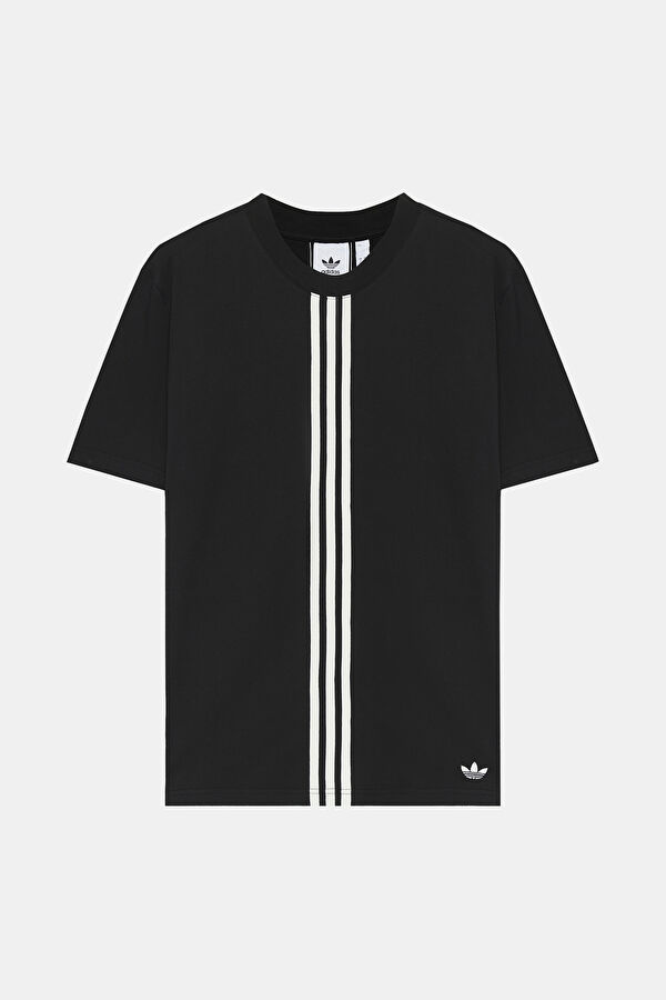 Relax Kalıp Siyah Bisiklet Yaka T-Shirt
