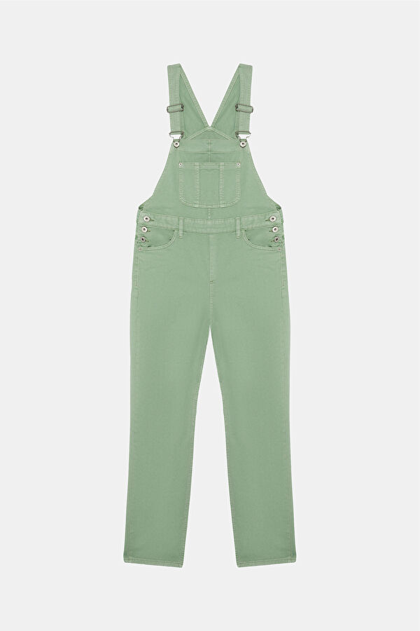 Light Green Denim Women's Jumpsuit 3