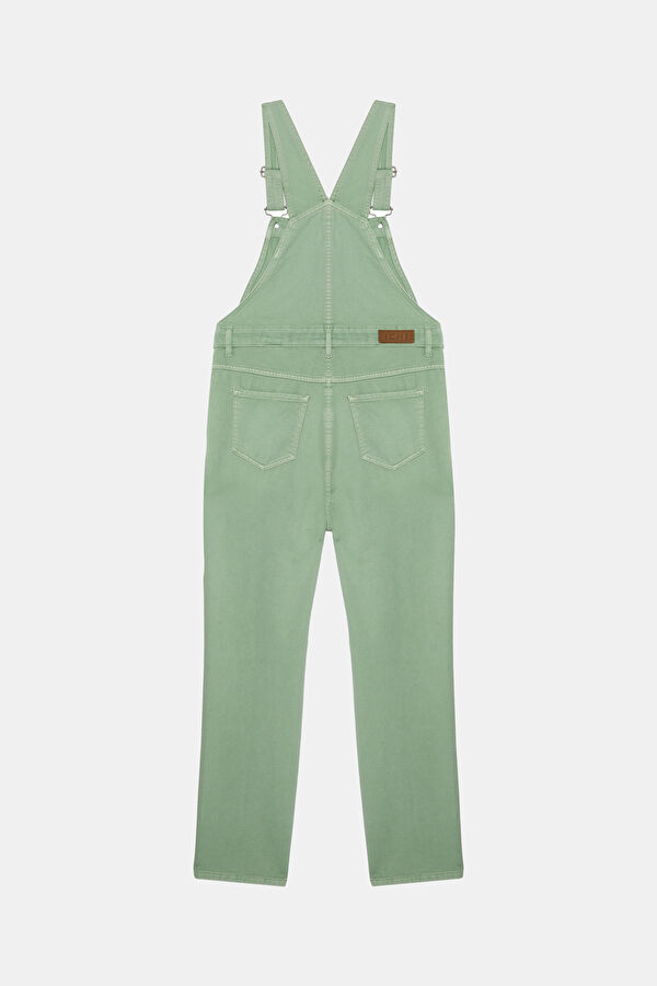 Light Green Denim Women's Jumpsuit 4