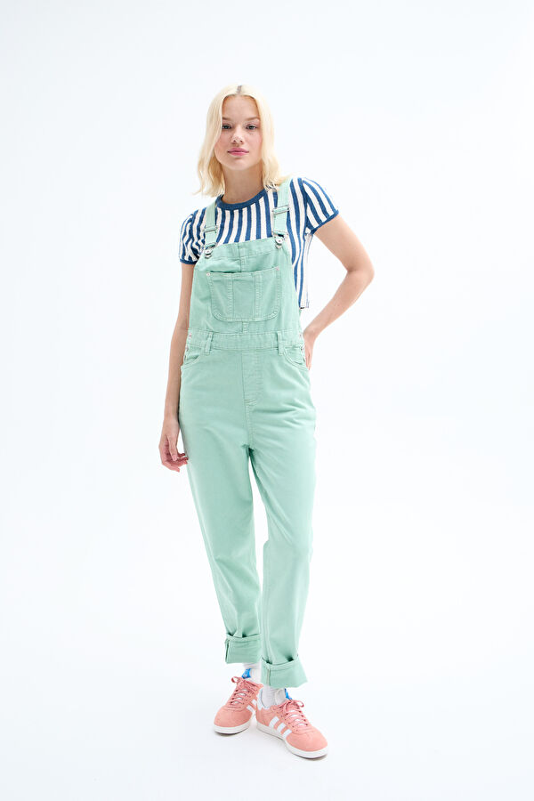 Light Green Denim Women's Jumpsuit