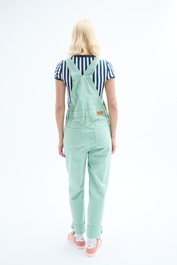 Light Green Denim Women's Jumpsuit 2