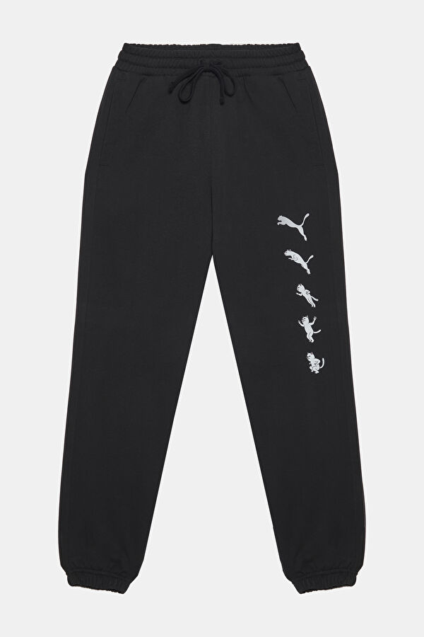 Ripndip Relax Kalıp Siyah Dar Paça Spor Pantolon