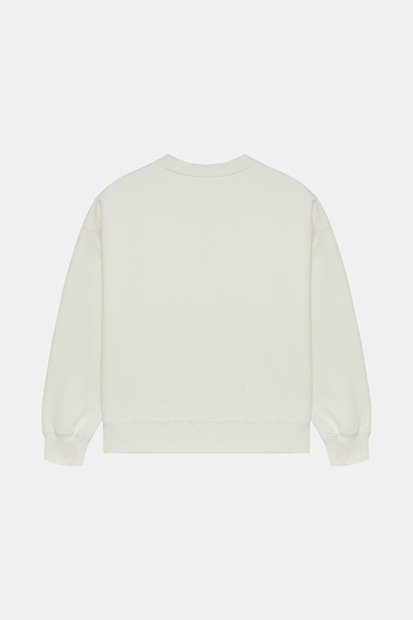 Liberty Beyaz Bisiklet Yaka Sweatshirt 2
