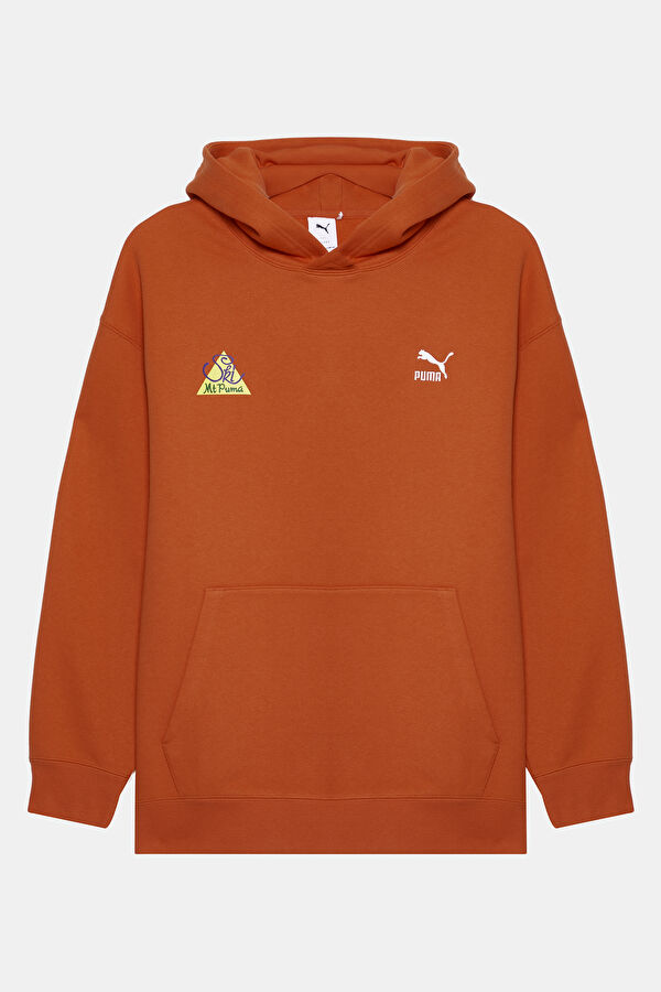 The Neverworn II Turuncu Relax Kalıp Kapuşonlu Erkek Sweatshirt