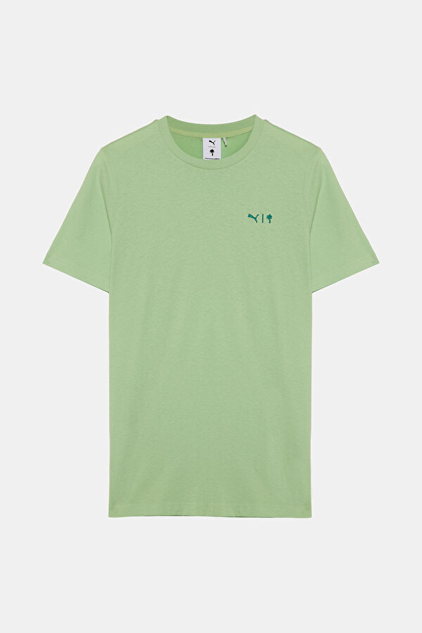 Palm Tree Crew Relax Kalıp Mint Bisiklet Yaka T-Shirt