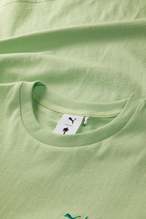 Palm Tree Crew Relax Kalıp Mint Bisiklet Yaka T-Shirt 3