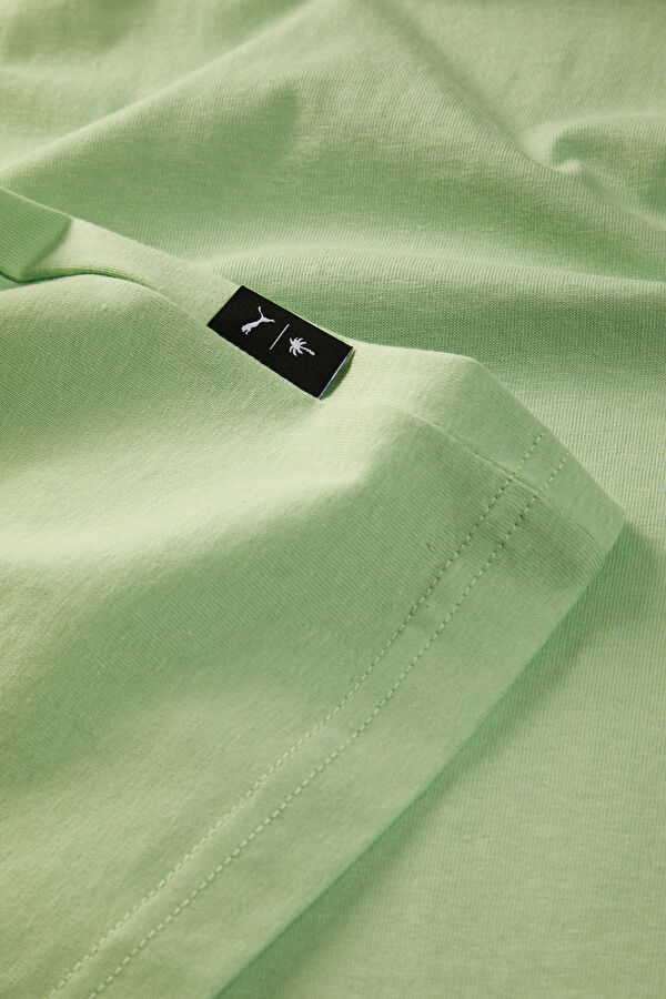 Palm Tree Crew Relax Kalıp Mint Bisiklet Yaka T-Shirt 4