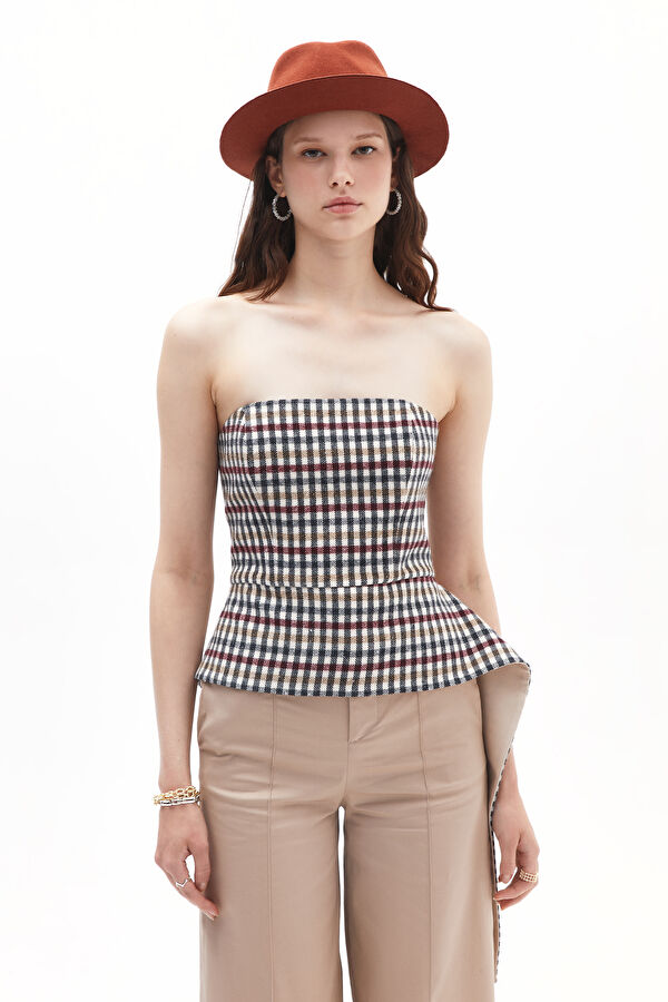 Multicolored Plaid Women's Blouse