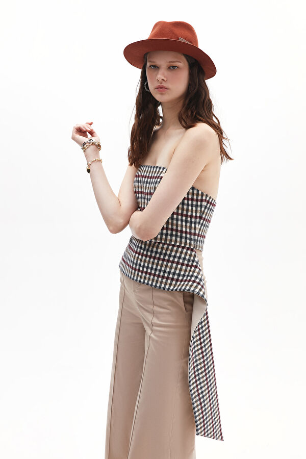 Multicolored Plaid Women's Blouse 3