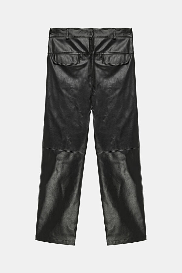 Black Straight Leg Men's Trousers 2