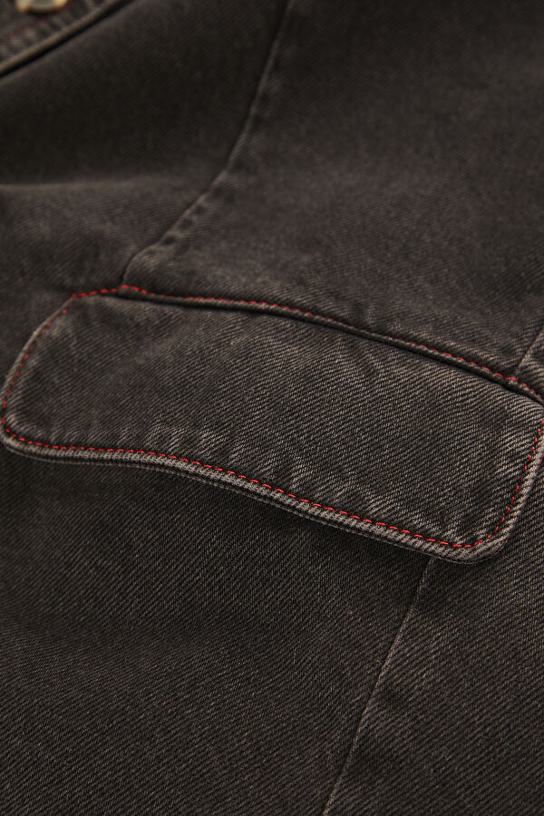 Siyah Denim Kadın Ceket 4